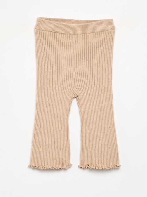 Legging liso de punto acanalado - Kiabi Legging liso de punto acanalado - Kiabi