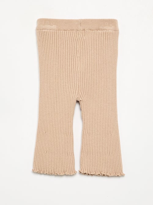 Legging liso de punto acanalado - Kiabi Legging liso de punto acanalado - Kiabi