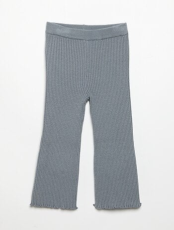 Legging liso de punto acanalado