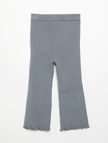 Legging liso de punto acanalado