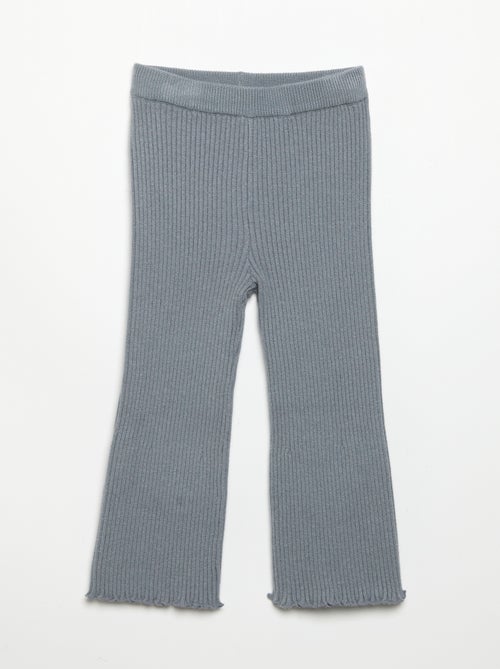 Legging liso de punto acanalado - Kiabi