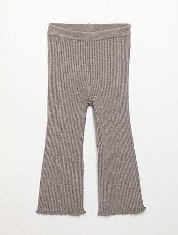 Legging liso de punto acanalado