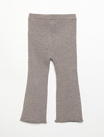 Legging liso de punto acanalado