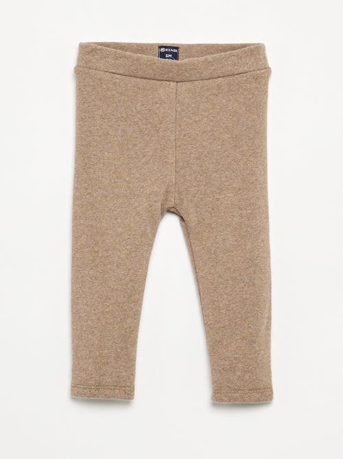Legging liso de punto perchado - Kiabi