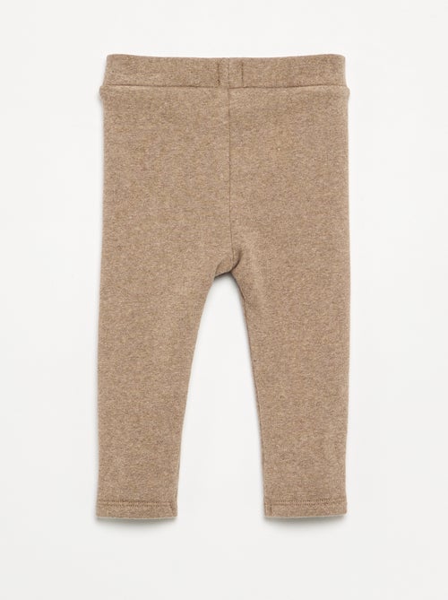 Legging liso de punto perchado - Kiabi