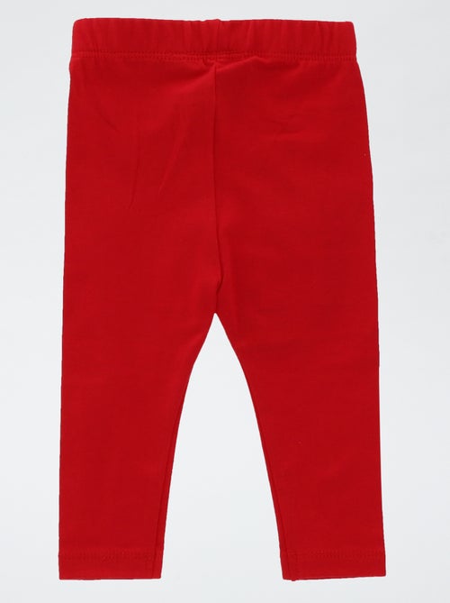 Legging navideño estampado 'Snoopy' en punto de algodón liso - Kiabi