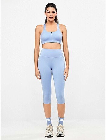 Legging pirata moldeador, cintura doble y microperforado