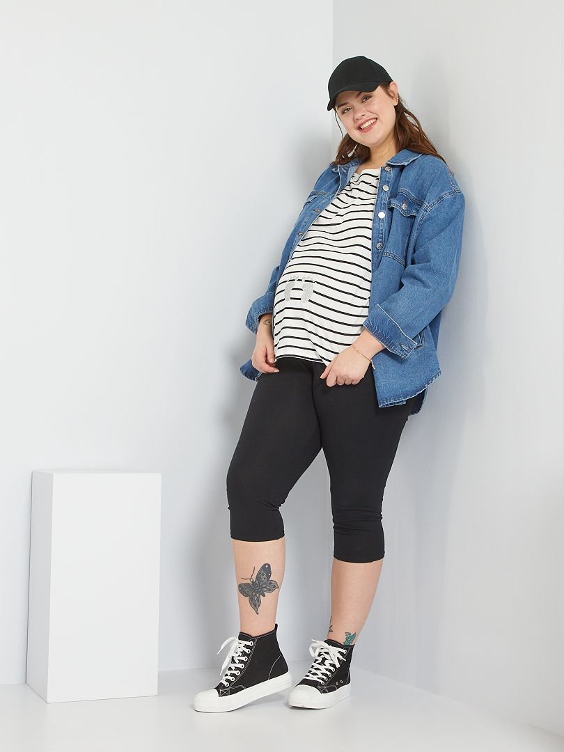 Legging premamá corto Negro - Kiabi