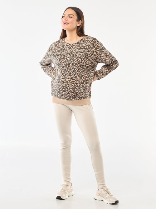 Legging premamá de canalé - Kiabi