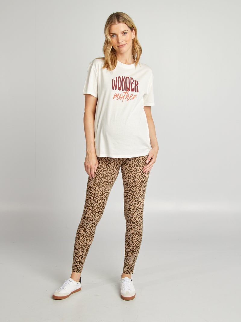 Legging premamá de leopardo BEIGE - Kiabi