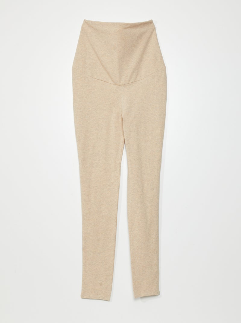 Legging premamá de punto elástico BEIGE - Kiabi