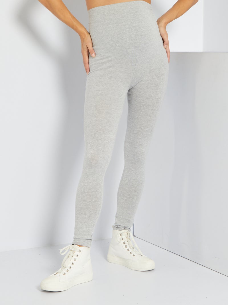 Legging premamá de punto elástico GRIS - Kiabi