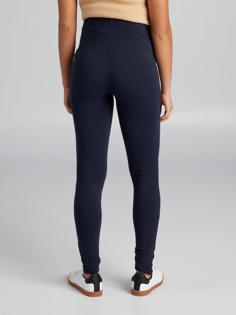 Legging premamá largo de punto liso azul - Kiabi