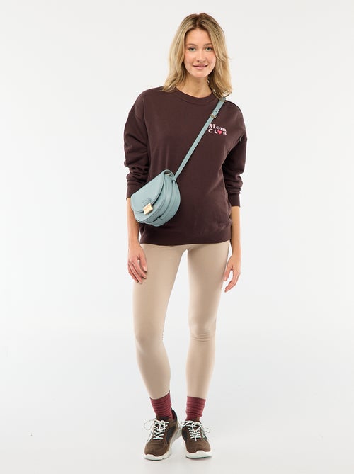 Legging premamá largo de punto liso - Kiabi