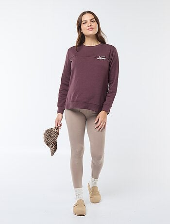 Legging premamá largo de punto liso