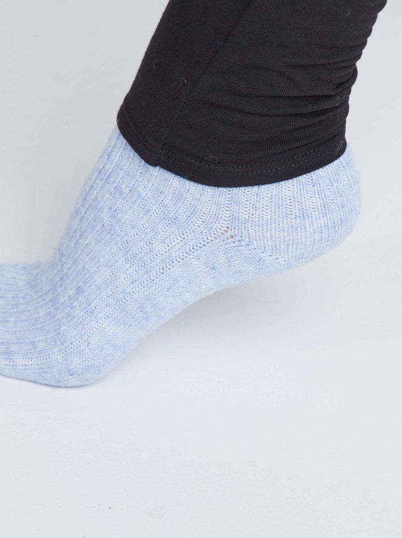 Legging premamá largo de punto liso negro - Kiabi