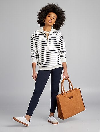 Legging premamá largo en punto liso