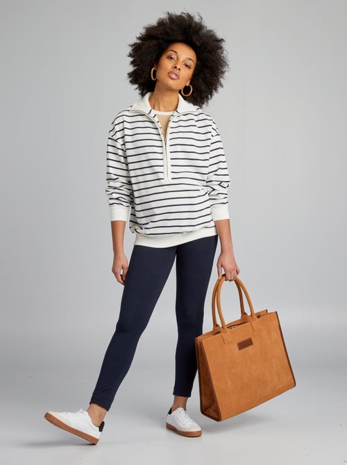 Legging premamá largo en punto liso - Kiabi