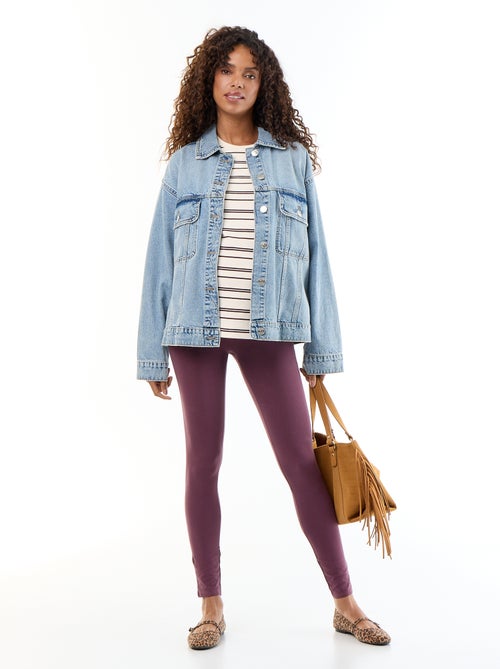 Legging premamá largo en punto liso - Kiabi Legging premamá largo en punto liso - Kiabi