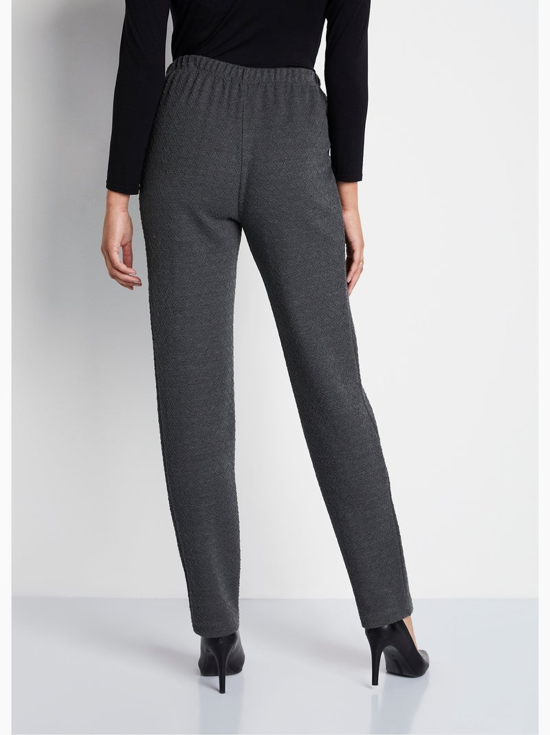 Legging recto con cinturilla elástica y lana. - Afibel Gris - Kiabi