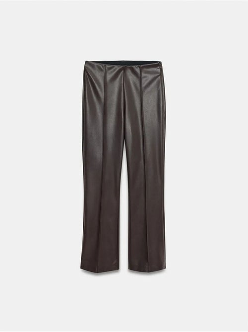 Leggings acampanados de polipiel de tiro alto dilvin - Kiabi