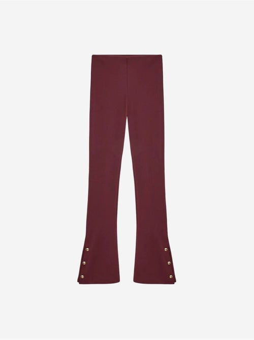 Leggings acampanados de tiro alto con detalle de botones - Kiabi