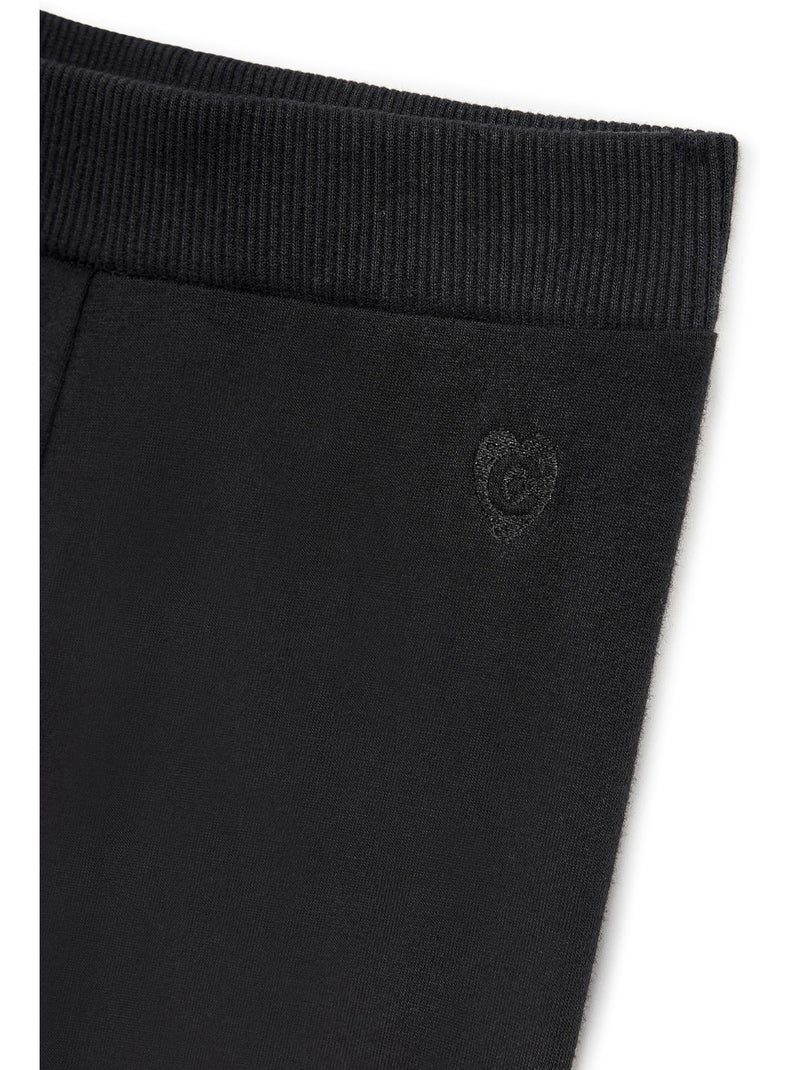 Leggings Algodón Bajo Elástico Conguitos Negro - Kiabi