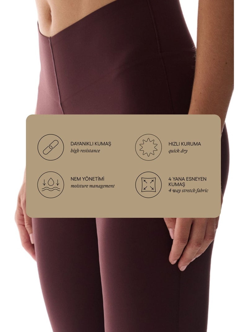 Leggings bonding flare (pierna de campana) penti Rojo burdeos - Kiabi