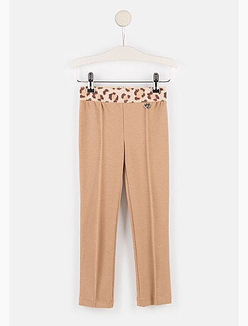 Leggings de niña con cintura de estrellas en negro