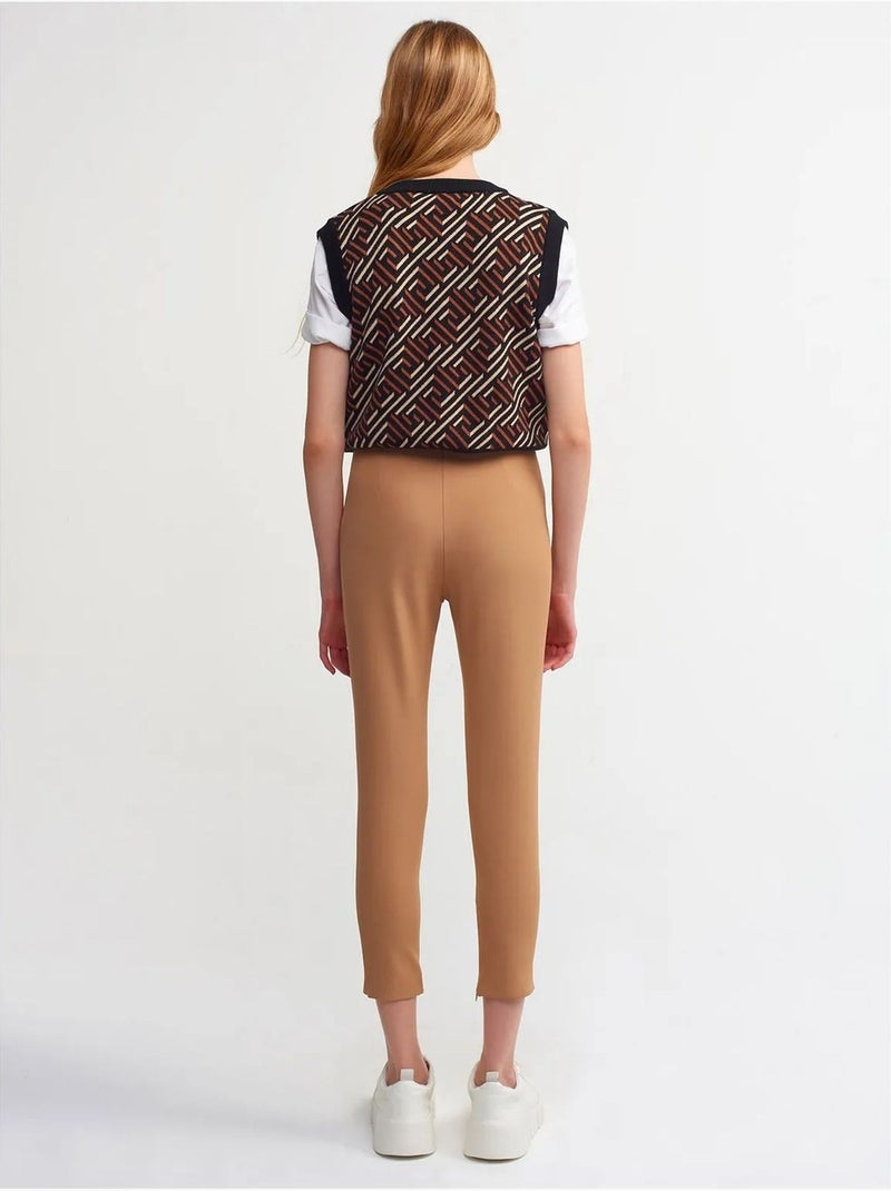 Leggings capri de cintura alta Camel - Kiabi