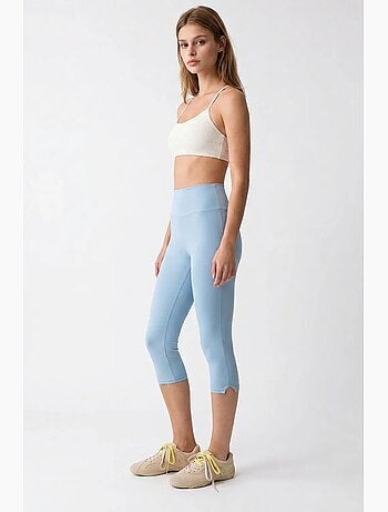Leggings capri de cintura alta con abertura mixray