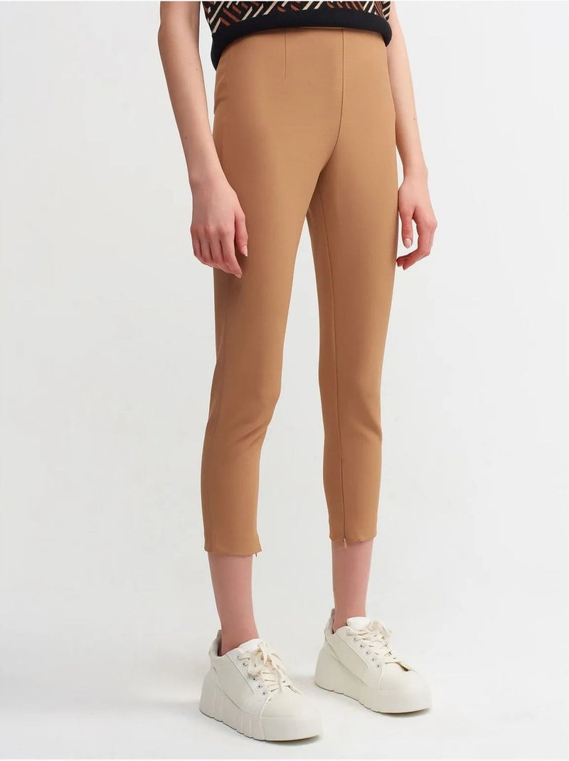 Leggings capri de cintura alta dilvin Camel - Kiabi