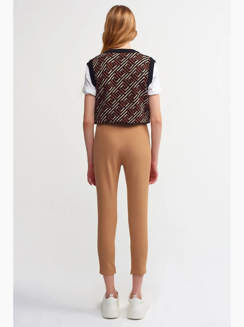 Leggings capri de cintura alta dilvin Camel - Kiabi