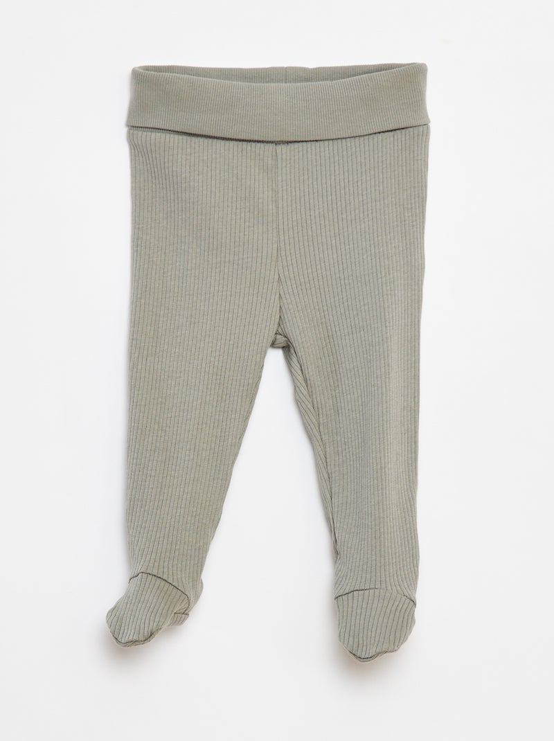 Leggings con pies Verde - Kiabi