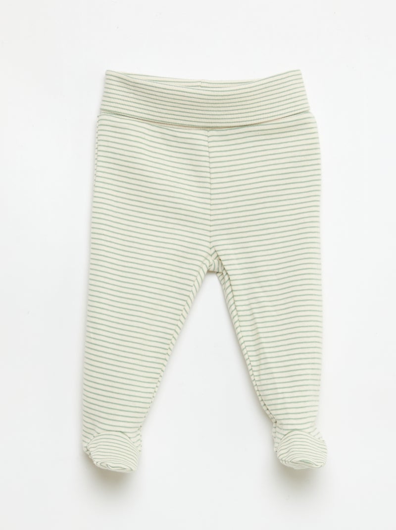 Leggings con pies Verde - Kiabi