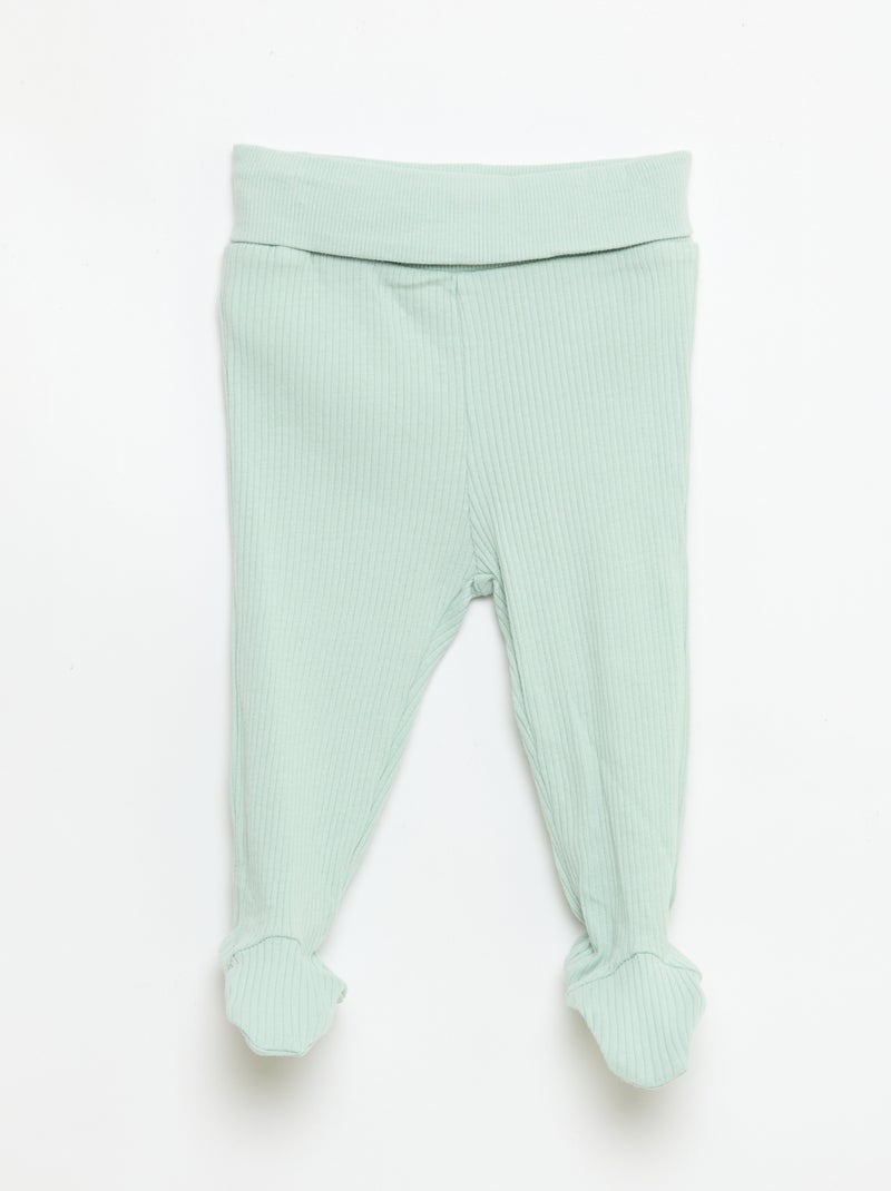Leggings con pies Verde - Kiabi