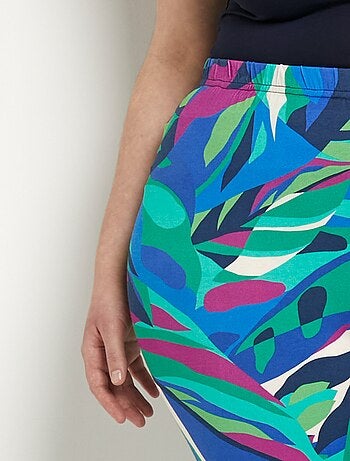 Leggings cortos con cintura elástica y elásticos - Afibel