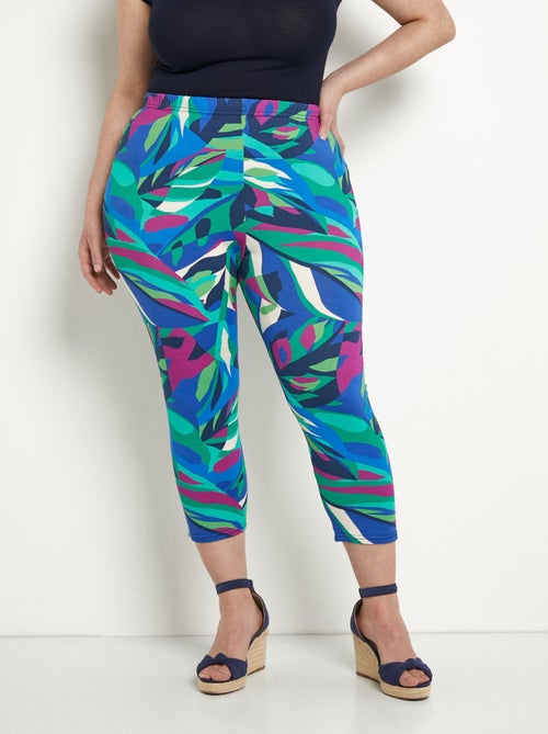 Leggings cortos con cintura elástica y elásticos - Afibel - Kiabi