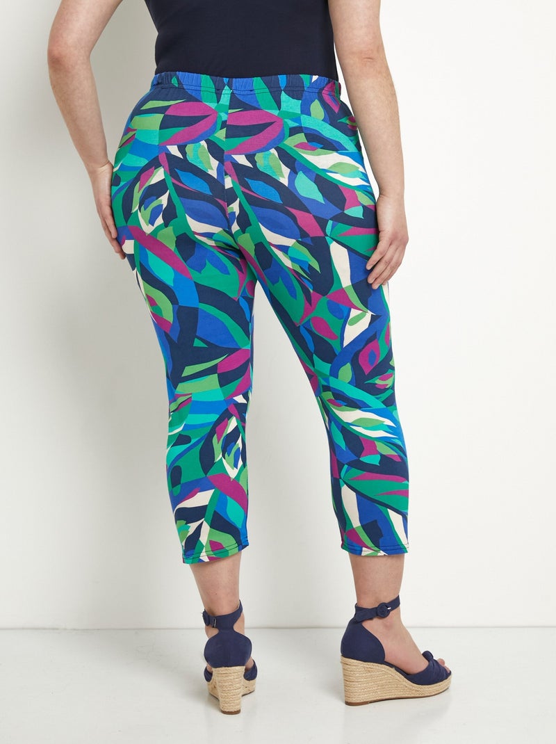 Leggings cortos con cintura elástica y elásticos - Afibel Multicolor - Kiabi