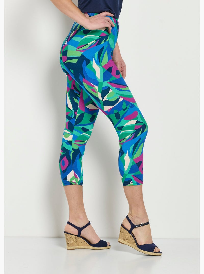 Leggings cortos con cintura elástica y elásticos - Afibel Multicolor - Kiabi