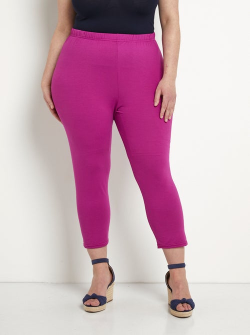 Leggings cortos con cintura elástica y elásticos - Afibel - Kiabi