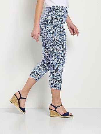 Leggings cortos con cinturilla elástica en algodón - Afibel