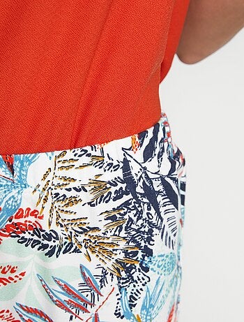 Leggings cortos de algodón liso o estampado - Afibel