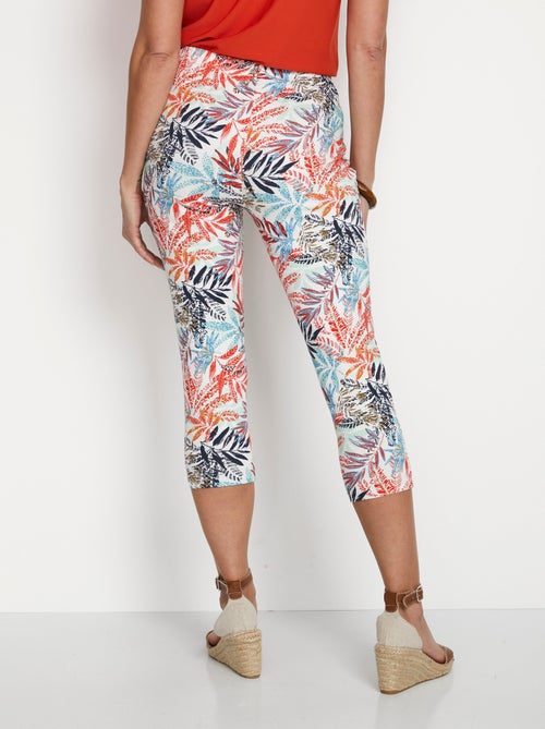 Leggings cortos de algodón liso o estampado - Afibel - Kiabi