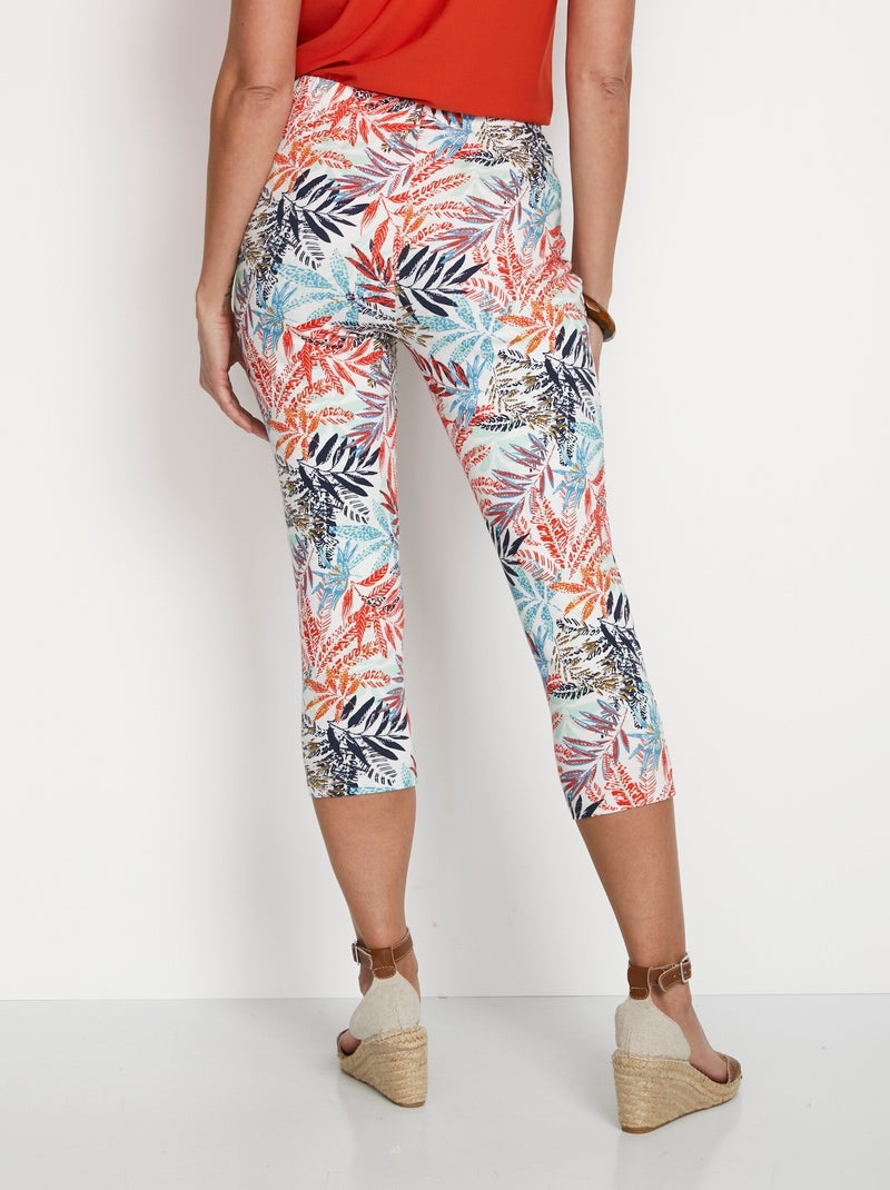 Leggings cortos de algodón liso o estampado - Afibel Naranja - Kiabi