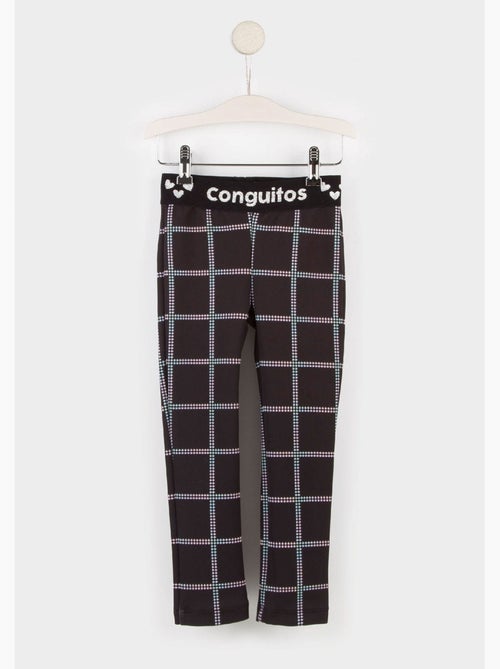 Leggings cuadrados negros de niña - Kiabi Leggings cuadrados negros de niña - Kiabi