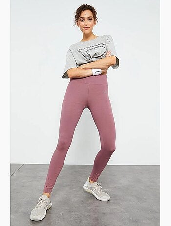 Leggings de algodón y elastano de cintura alta tommy