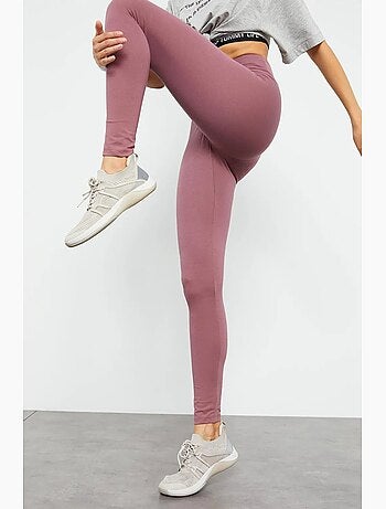 Leggings de algodón y elastano de cintura alta tommy