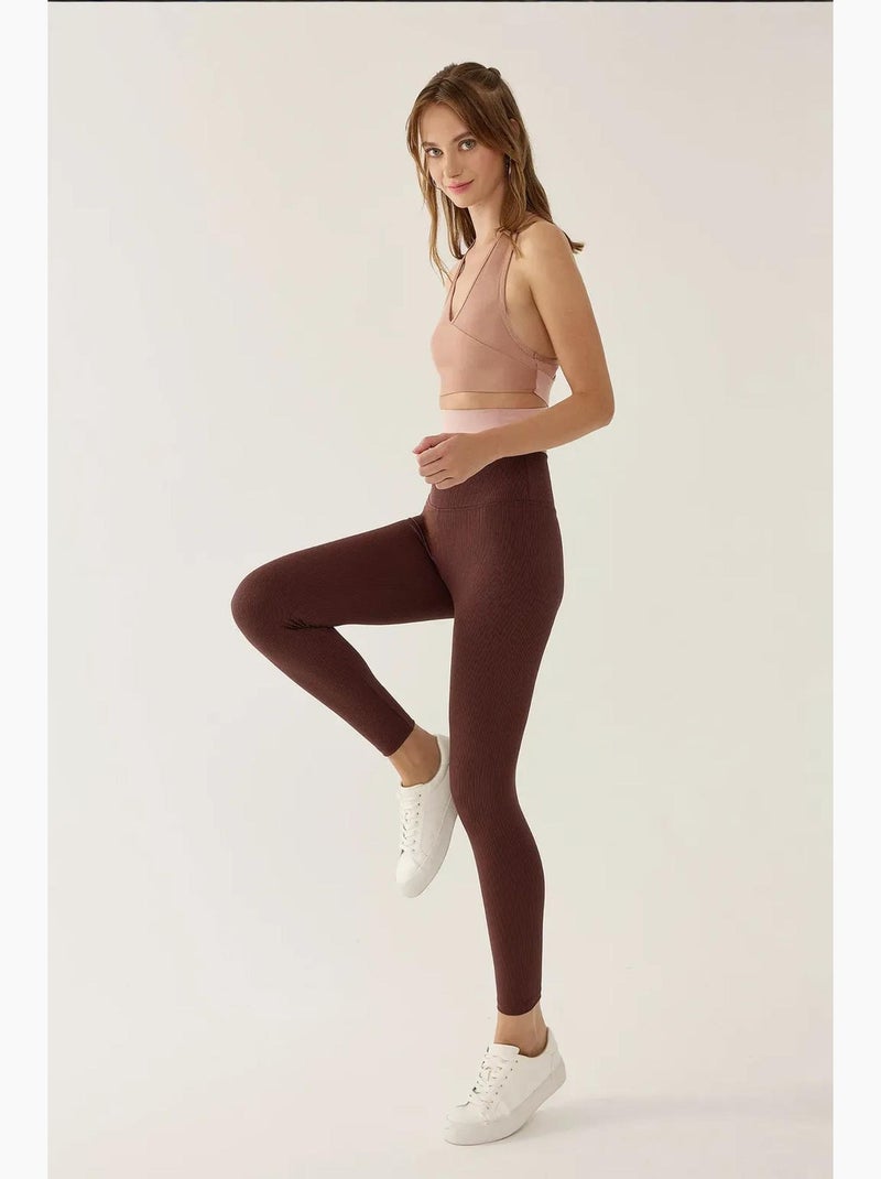Leggings de cintura alta hiccup Marrón - Kiabi