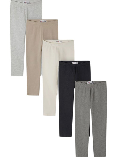 Leggings de jersey diseño lisos niñas - pack de 5 - minoti - Kiabi